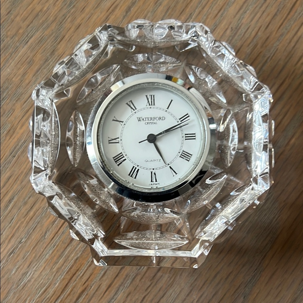 Waterford Crystal Clear Cut Crystal Mantel Clock